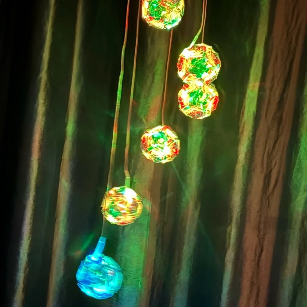 Colorful solar String Lights for parties- outdoors